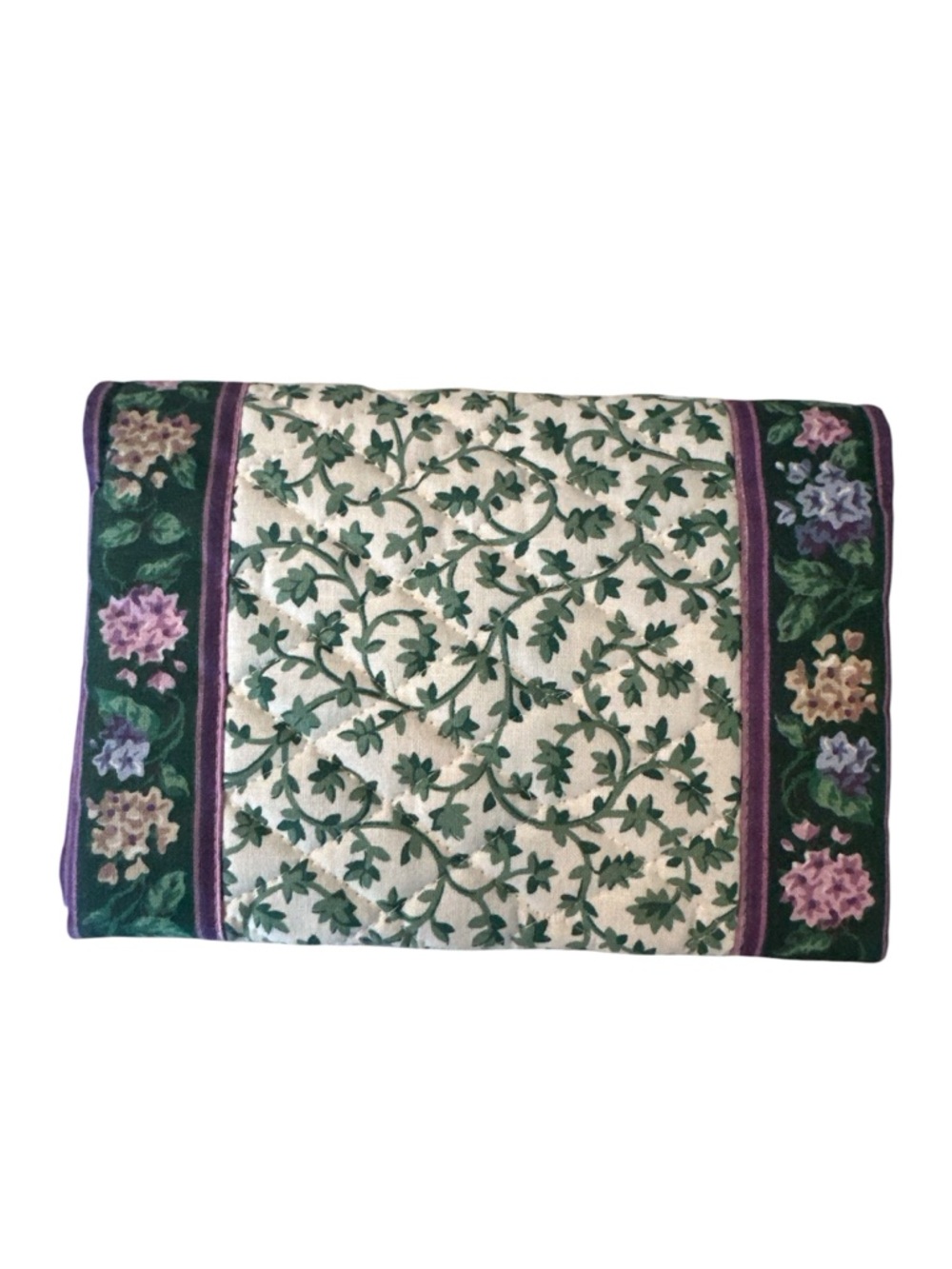 Vera Bradley Quilted Paperback Book Cover Green Ivy Paisley Grandma No Ribbon